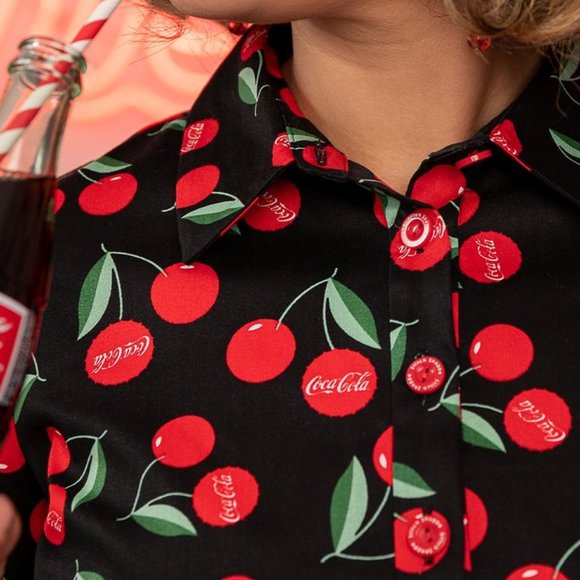 Stitch Shoppe X Coca-Cola Bottle Cap Cherries Top - Picture 4 of 6